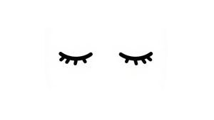 Closed eyes representing restful sleep